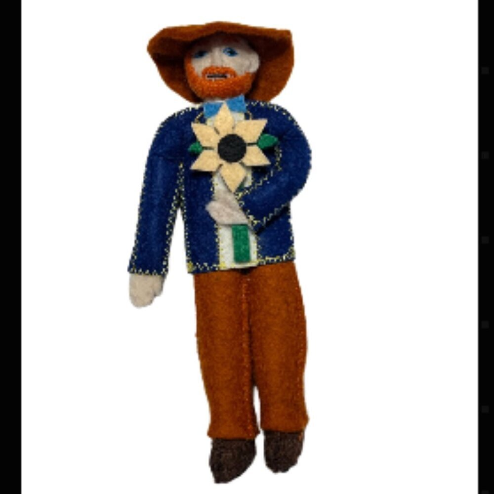 Handcrafted Artisan Famous Artist Vincent Van Gogh Doll Ornament